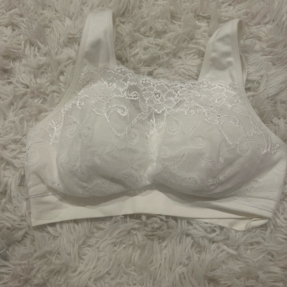 Milano White Lace Women's Bra